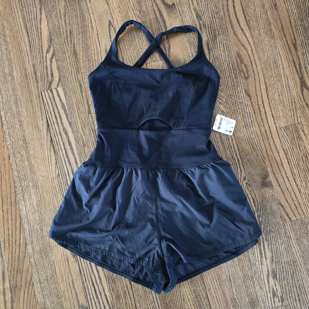 FP Movement by Free People Black Romper Athletic Shorts XS
